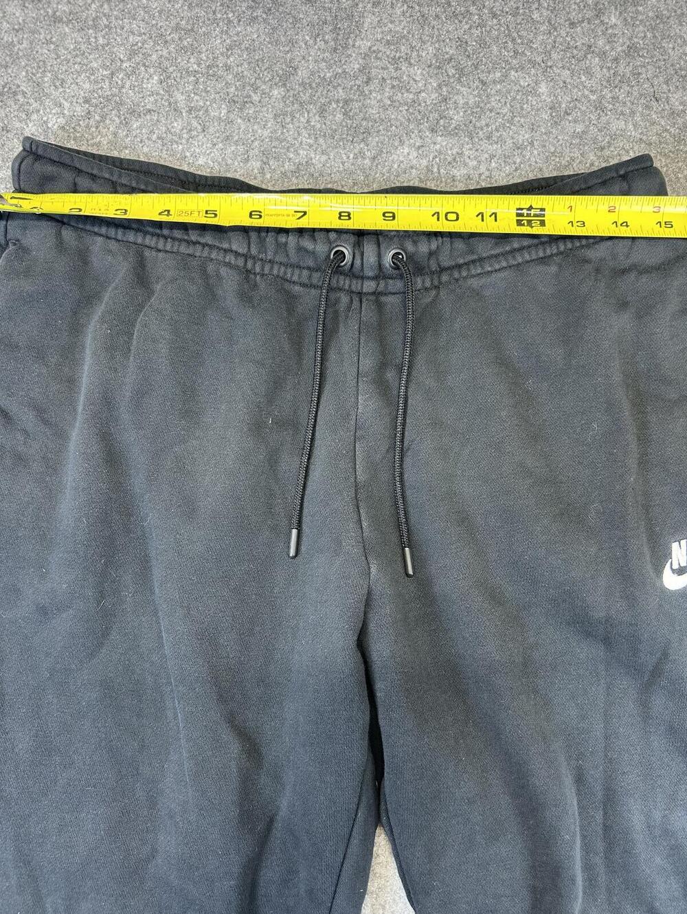 Nike Sweatpant Joggers Sz M Black Athletic Drawstring Swoosh Logo Sweats - Picture 6 of 7